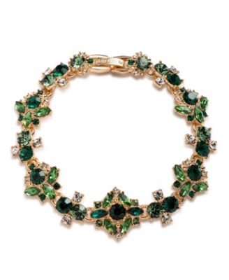 Marchesa - Swarovski, Epoxy and Glass Stones Montana Dramatic Flex Bracelet (also in Emerald)