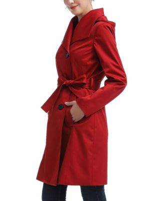 Women's kimi + kai Wing Collar Hooded Trench Coat