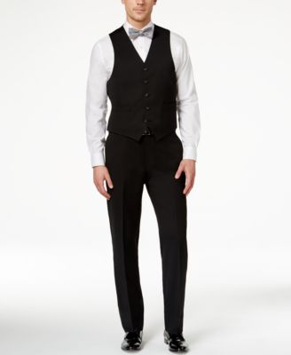 Lauren Ralph Lauren  Classic-Fit Black Wool Vested Suit 