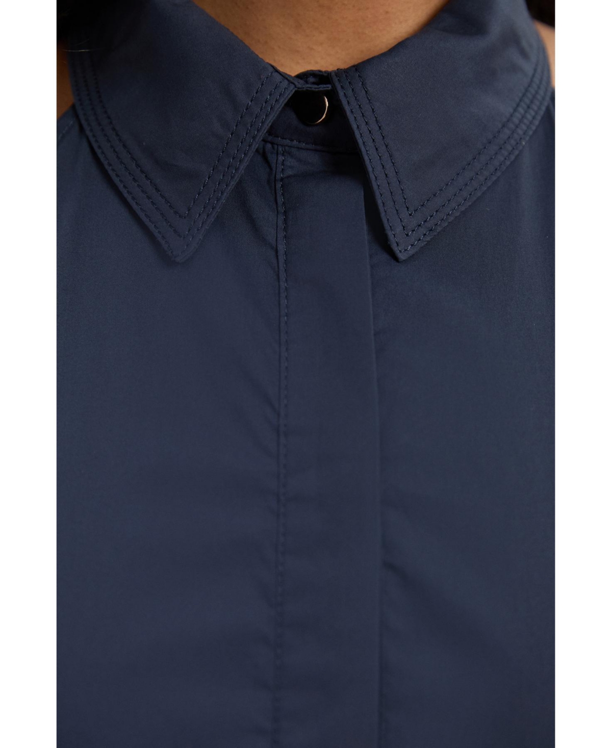 Karen Millen Women's Midi Shirt Dress With Dropped Waist
