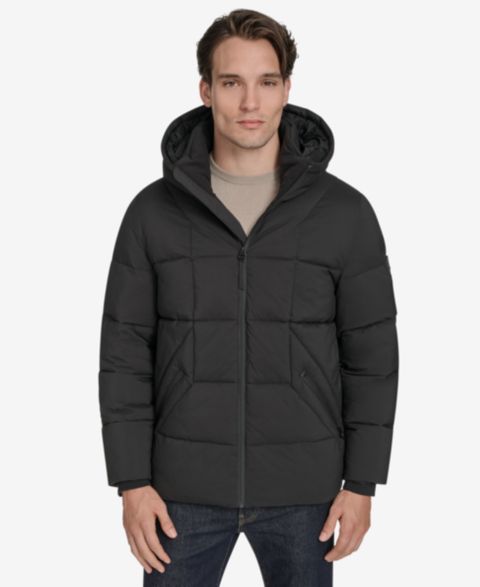 Мужская куртка Marc New York Palmerton Micro Ripstop Puffer, цвет: Чёрный