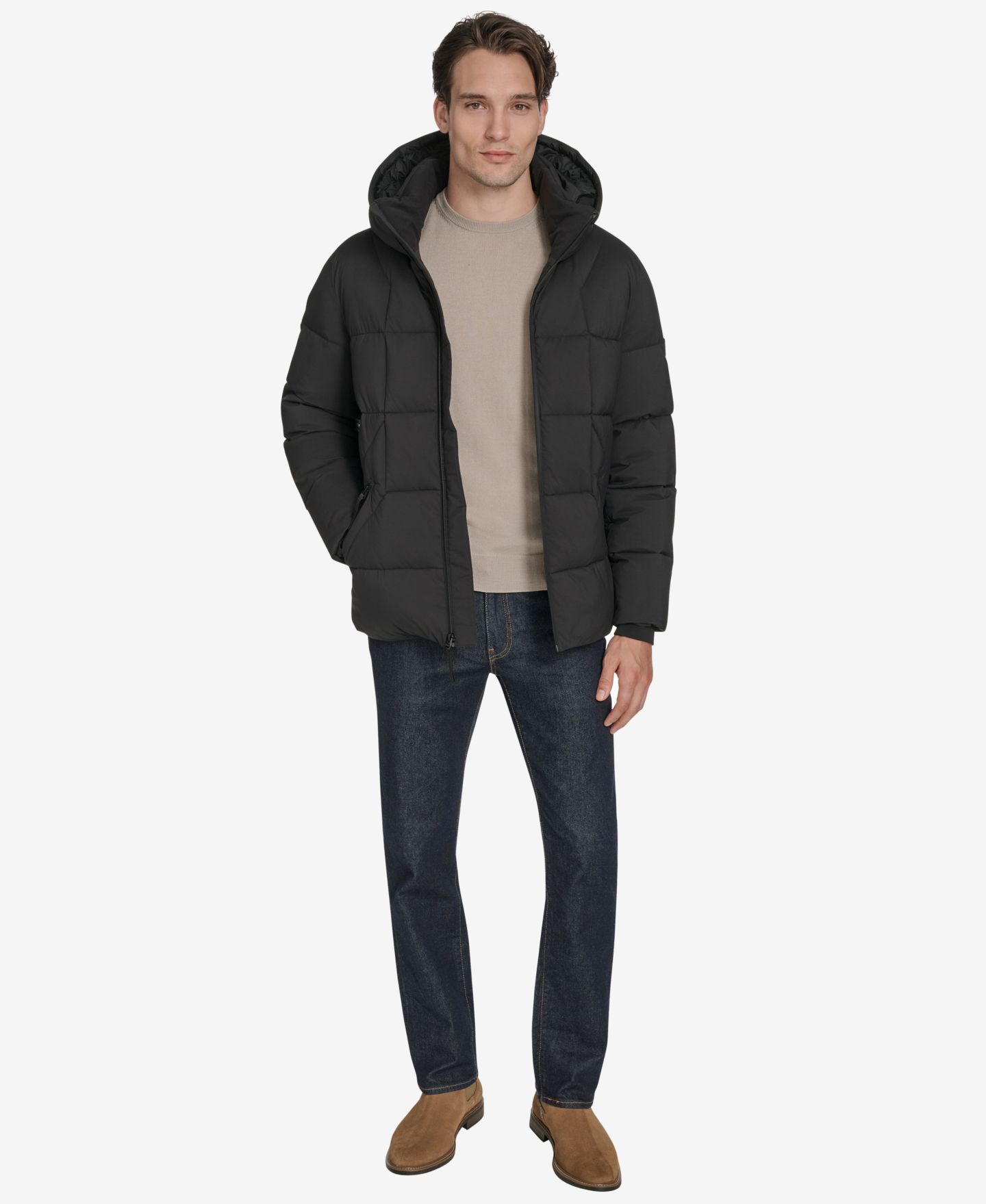 Мужская куртка Marc New York Palmerton Micro Ripstop Puffer, цвет: Чёрный — фото 2