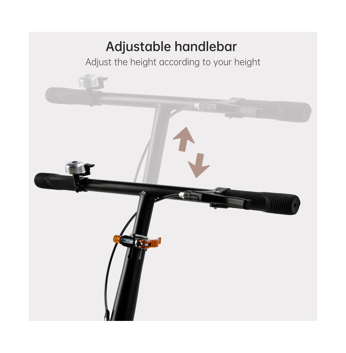 Artudatech Shock-Absorbing Foldable Commuter Kick Scooter For Adults and Teens With 12" Large Smooth Rolling Rubber Air Tires