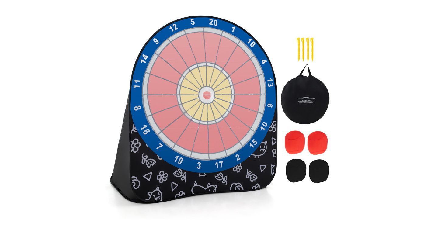 Детская игрушка Boyel Living Large Foldable Dart Board with 2 Game Modes and 4 Kick Balls, Ages 6+, цвет: Чёрный — фото 1