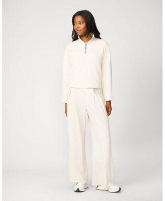 Women's Tonal Cheetah Cropped Half Zip Pullover