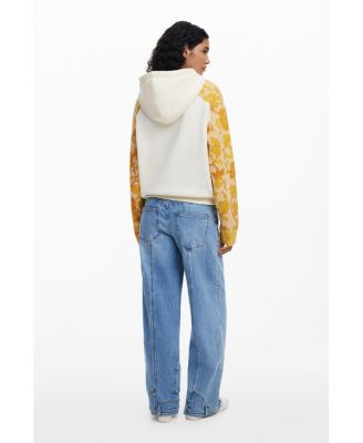 Women's Jacquard sleeve sweatshirt