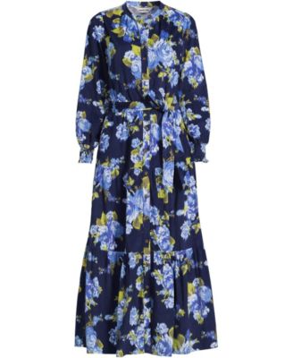 Women's Pinwale Cord Smocked Sleeve Maxi Dress