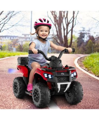 Kids Ride On ATV with Spray Function and Storage Box with Music