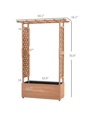 Outsunny Raised Garden Bed with Arch Trellis