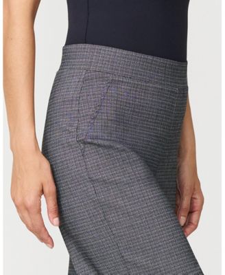 Women's Micro Grid Wide Leg Pull On Pant