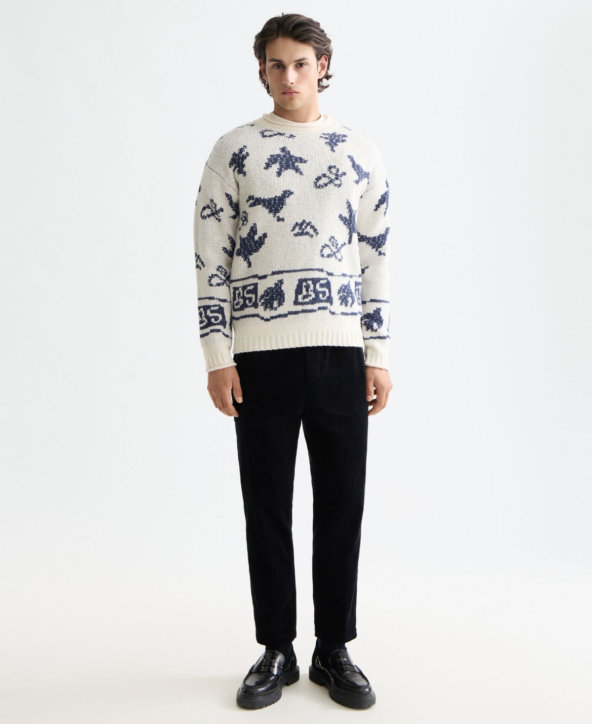 Scotch & Soda Men's Drop Shoulder Crewneck Sweater