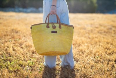 Golden Glow Warmth Handmade Sisal Straw Summer Basket Tote