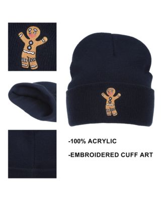 Men's Gingy Embroidery Acrylic Knit Standard Cuff Beanie