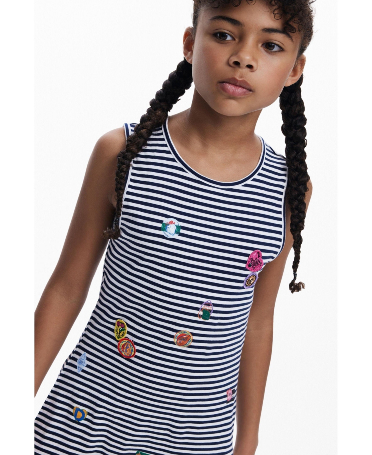 Desigual Girls Girls's Embroidered cut-out dress