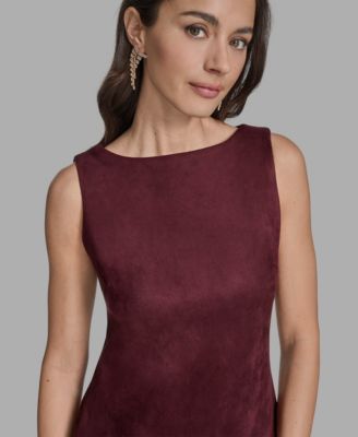 Women's Sleeveless Suede Mini Dress