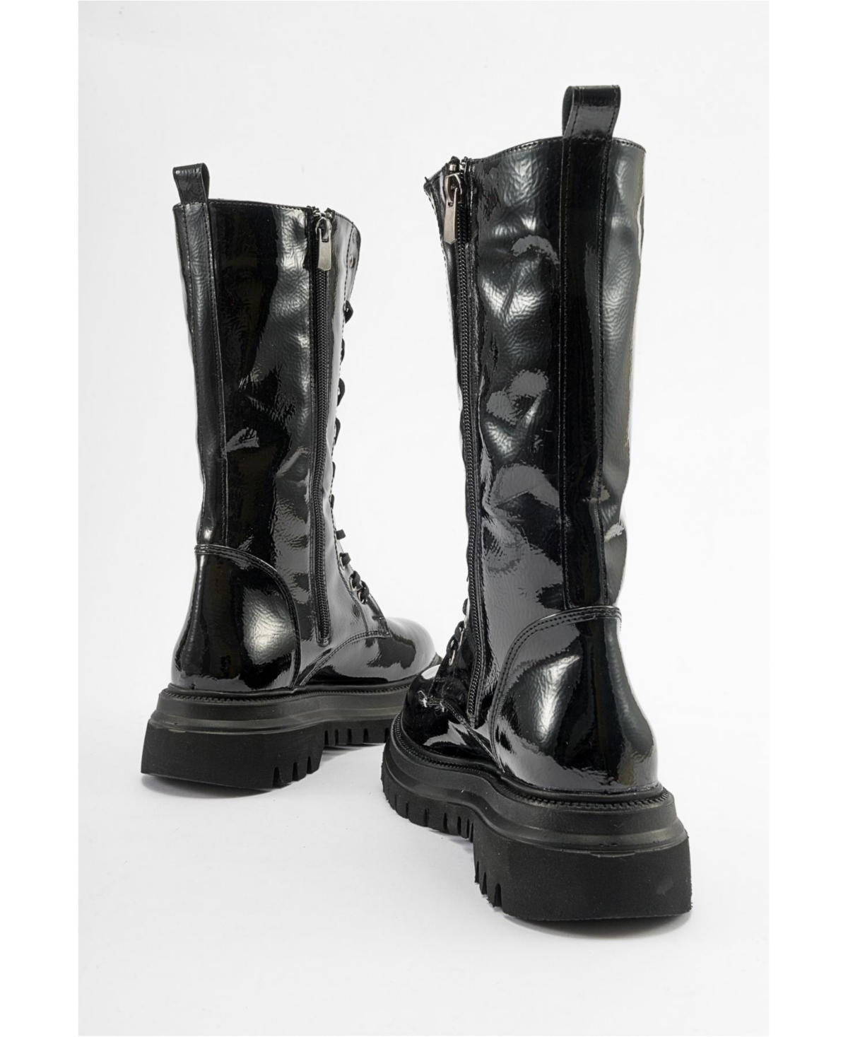 Prologue Shoes Piola Patent Combat Boot (Women)