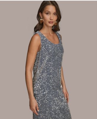 Women's Embellished Sequin Scoop Neck Camisole Top