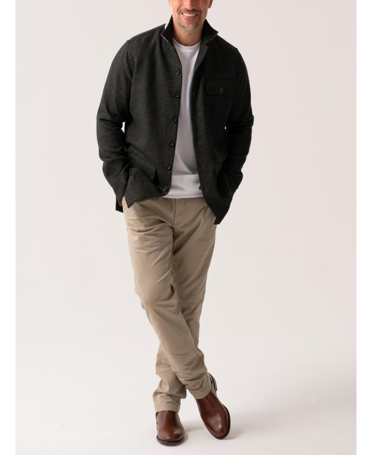 Koy Clothing Men's Long Sleeve Wool Shirt-Jacket
