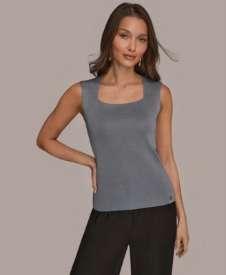 Women's Sleeveless Square Neck Sweater