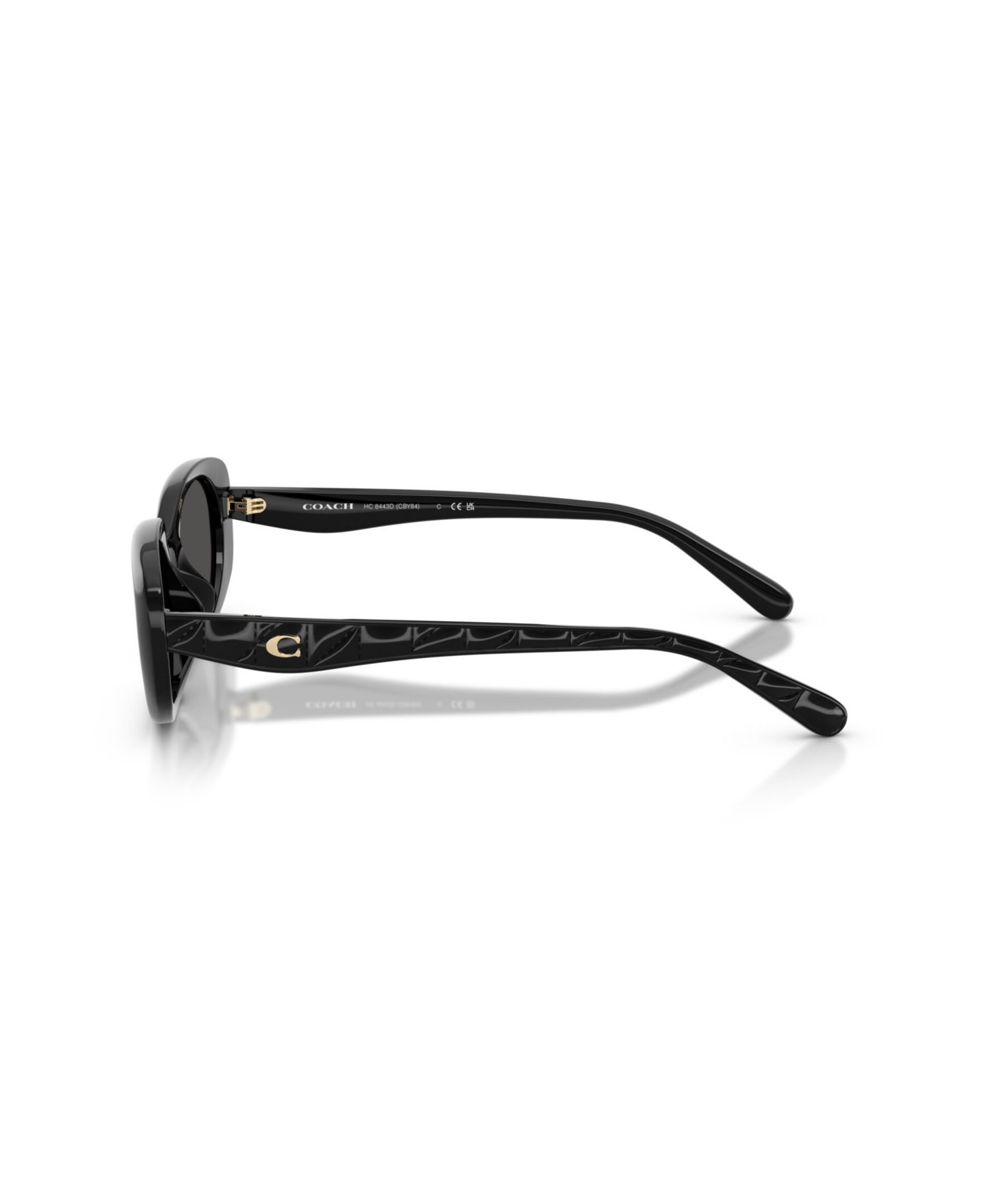 Женские солнцезащитные очки COACH Oval Sunglasses, CBY84 HC8443D, цвет: Чёрный — фото 7