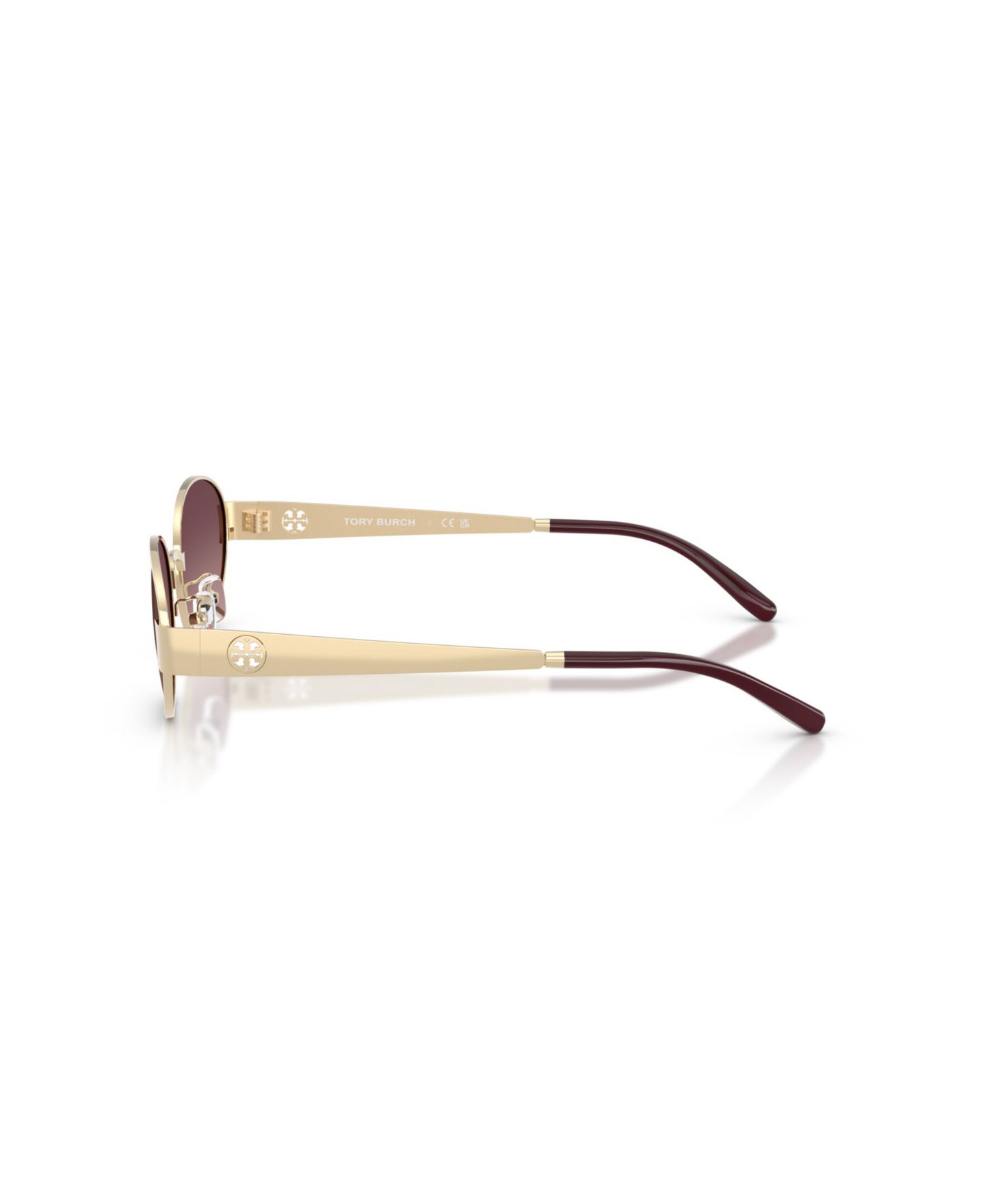 Женские солнцезащитные очки Tory Burch Oval Sunglasses, TY6116, цвет: Чёрный — фото 7