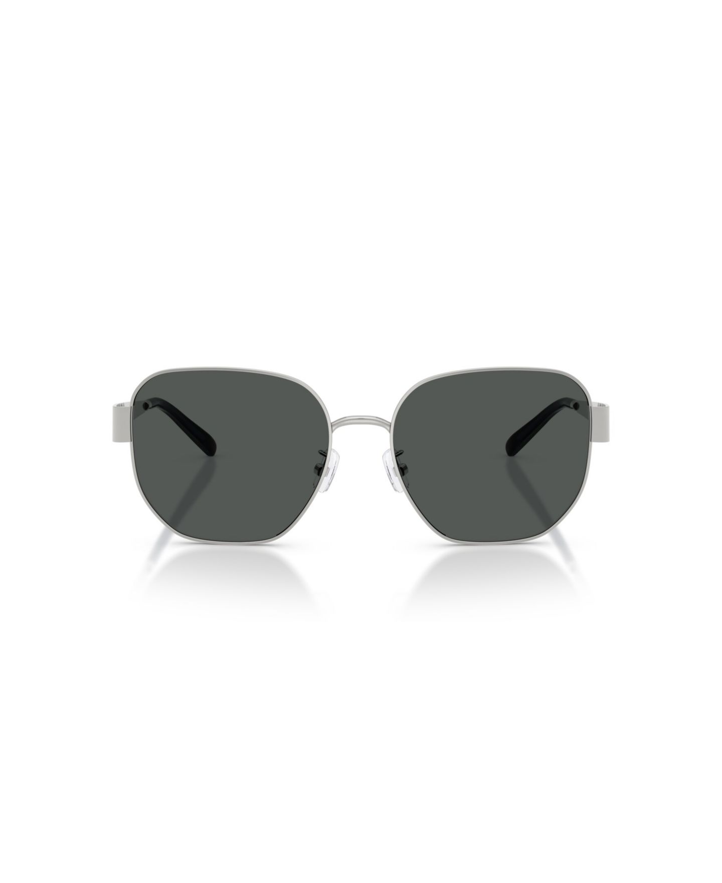 Женские солнцезащитные очки Tory Burch Geometric Sunglasses, TY6117, цвет: Блестящий светлый золотой — фото 12