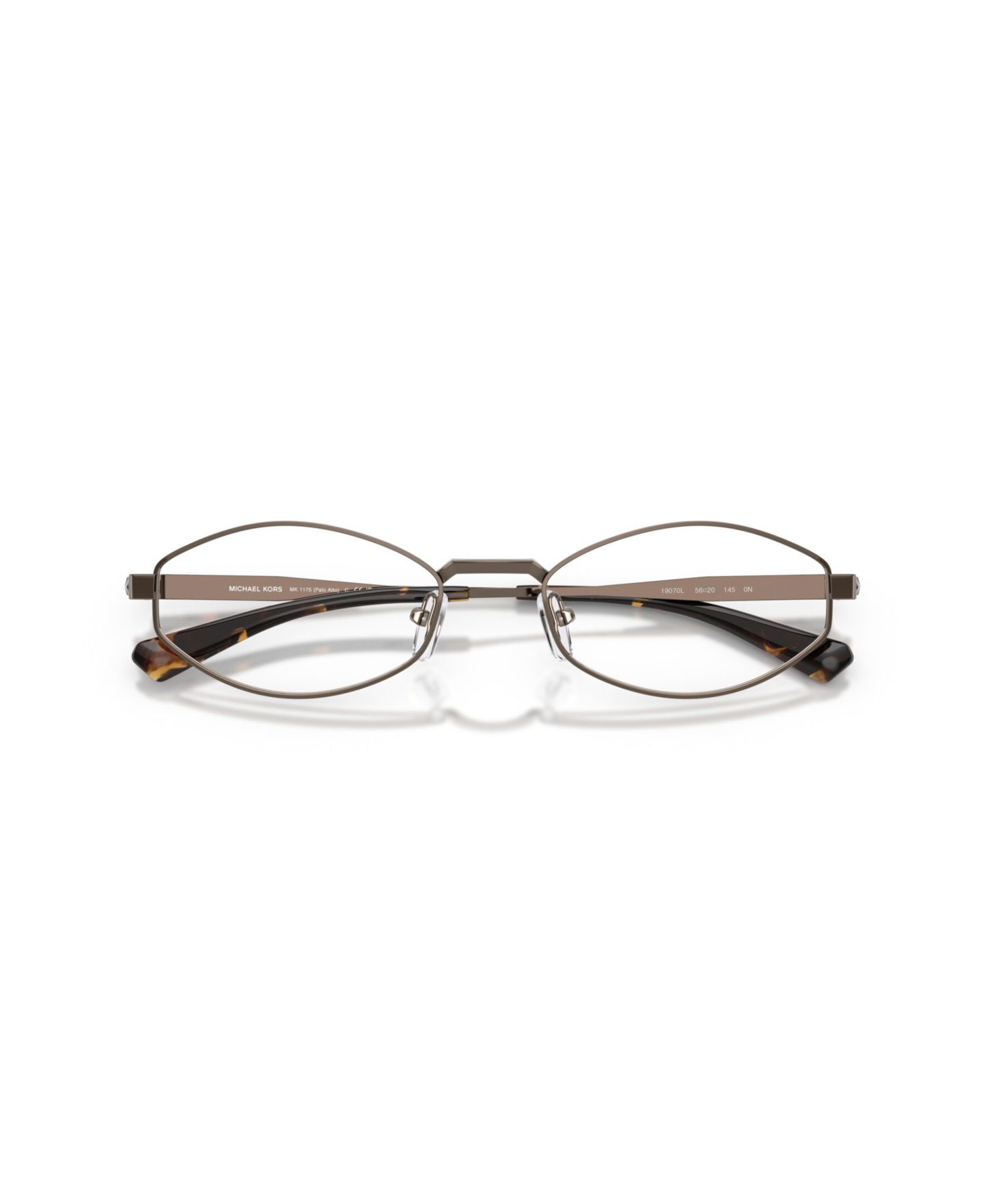 Мужские солнцезащитные очки Michael Kors Oval Palo Alto Sunglasses, MK1175, цвет: Бежевый золотой — фото 23