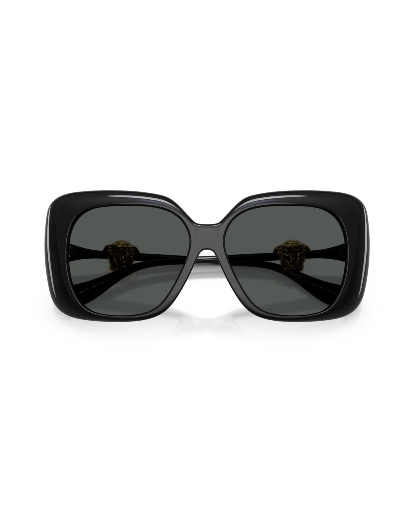 Женские солнцезащитные очки Versace Square Sunglasses, VE4499U, цвет: Чёрный — фото 5