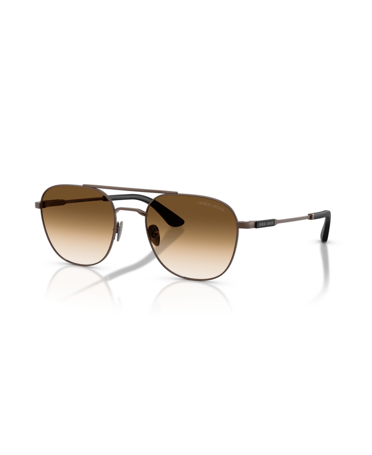 Giorgio Armani Double-bridge Sunglasses In Brown