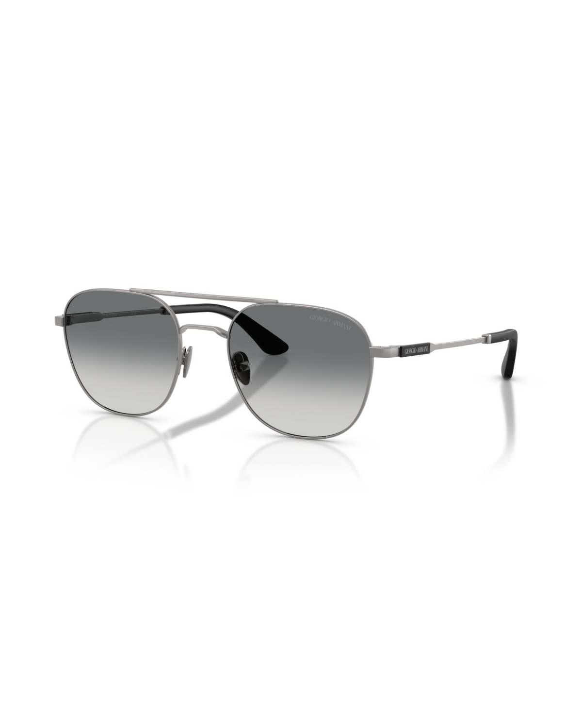 Giorgio Armani Double-bridge Design Sunglasses In Metallic