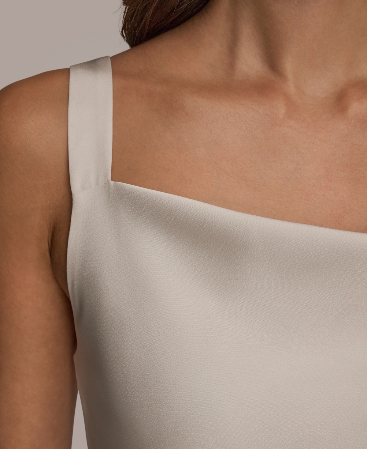 Donna Karan Women's Silk Cowl Neck Sleeveless Camisole Top In Neutral