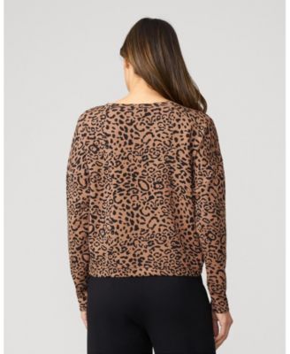 Women's Leopard Cropped Modal Sweatshirt