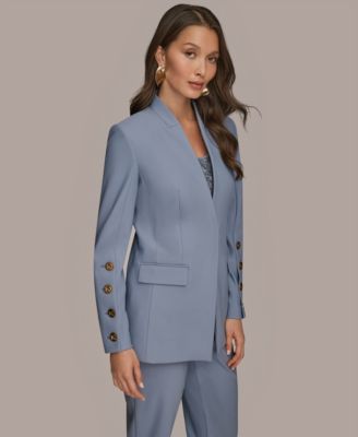 Women's Notch Lapel Collar One-Button Blazer