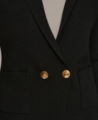 Women's One-Button Sweater Blazer