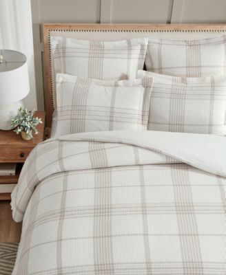 Home Waffle Plaid 2-Pc. Sham Set, European