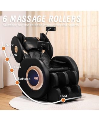 Zero Gravity Massage Recliner with Back & Leg Heat, Foot Massage & Air Compression, Full Body Chair with Bluetooth