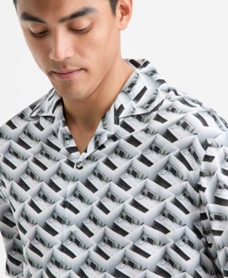 Men's Espino Printed Short-Sleeve Button-Front Camp Shirt