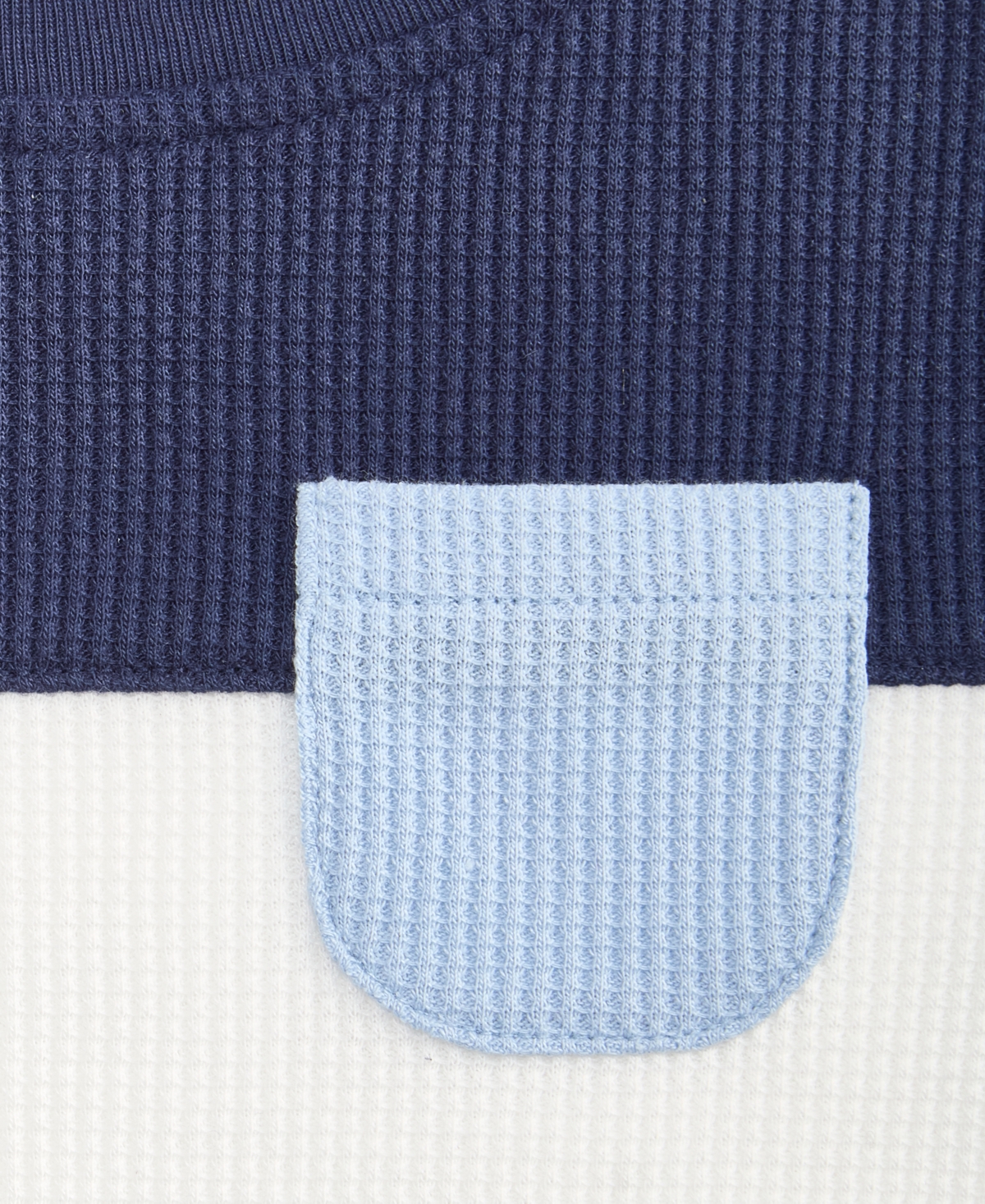 First Impressions Baby Boys Long-Sleeve Waffle Colorblocked T-Shirt, Macy's Exclusive
