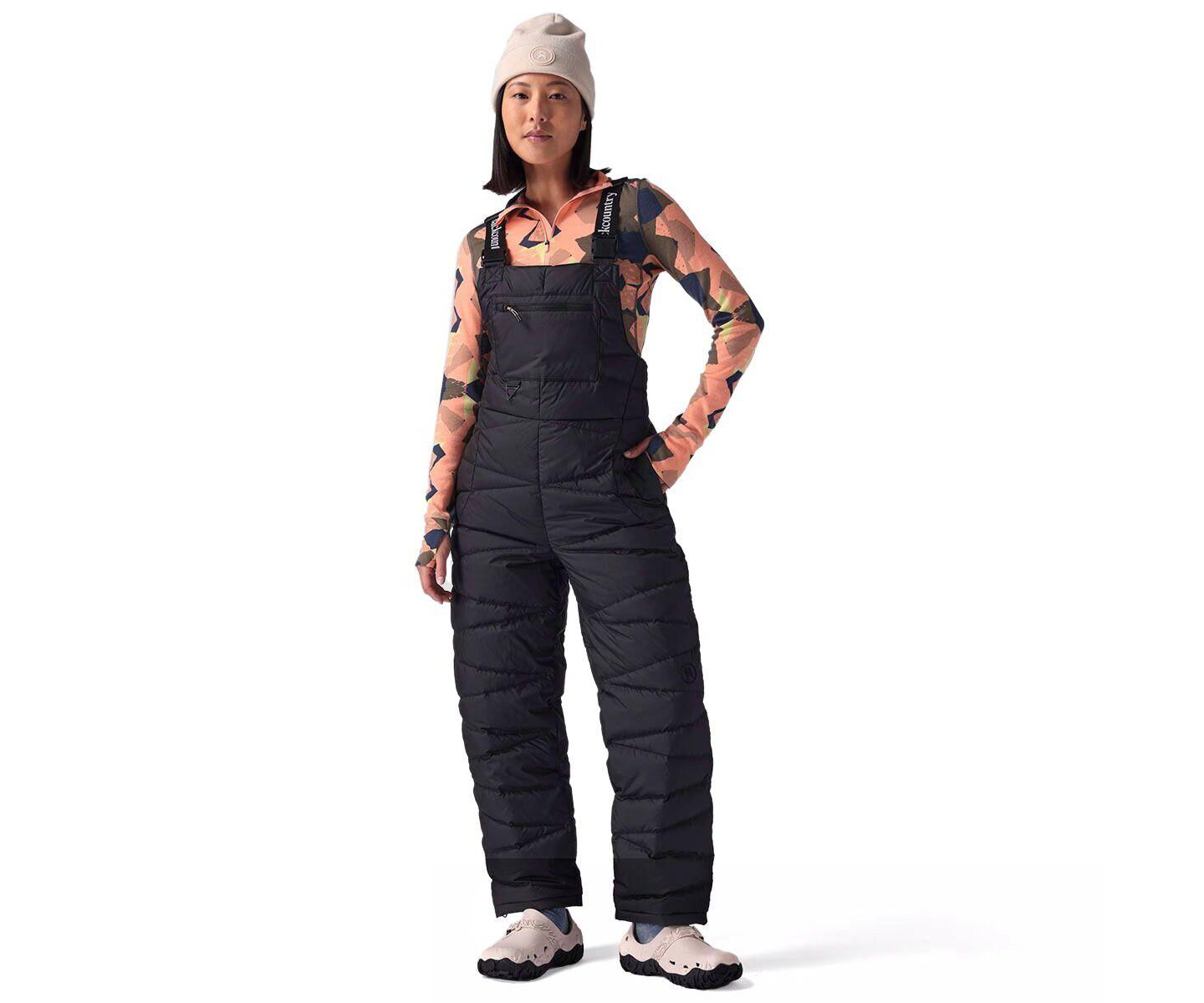 Женский комбинезон Backcountry Stansbury Allied Down Overall Jumpsuits, цвет: Чёрный — фото 1