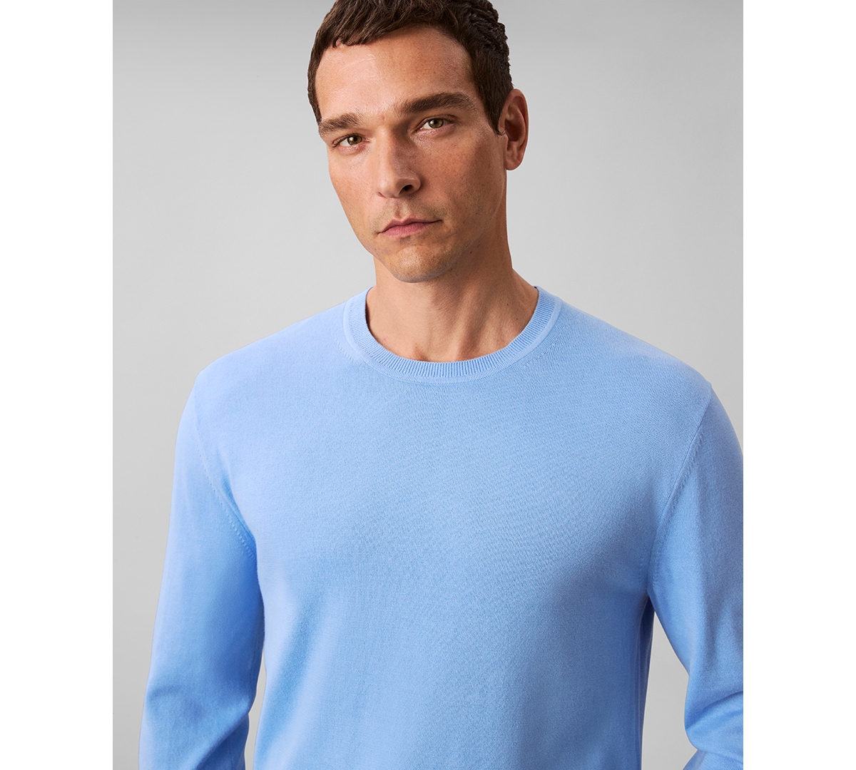 Calvin Klein Men's Supima Crewneck Sweater In Blue