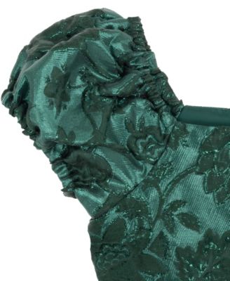 Girls' 2T-6X Two-Tone Brocade Short-Sleeve Dress