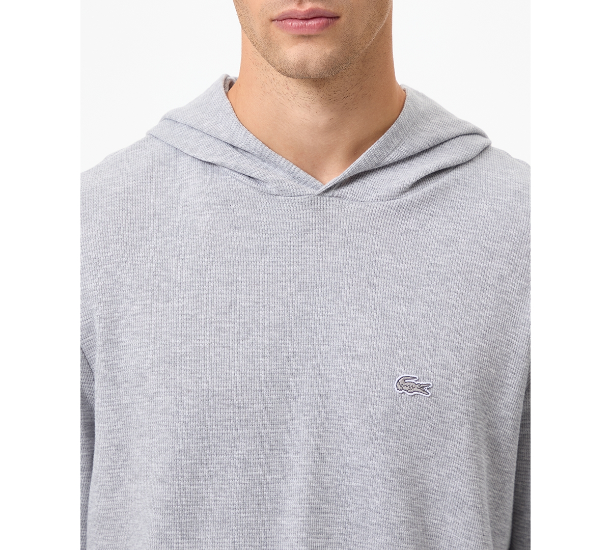 Lacoste Men's Thermal Sleep Waffle Hoodie