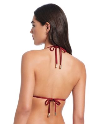 Pearls Of Wisdom Classic Triangle Bikini Halter Bra