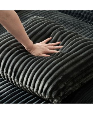 1 Pc Corduroy Sofa Bed, Adjustable Backrest, USB Charging, Pull-Out Sleeper, Cup Holders, Storage – Furniture