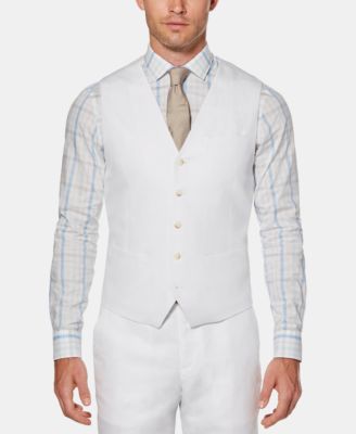 Men's Linen Solid Vest