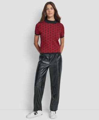 Petite Short Sleeve Logo Sweater