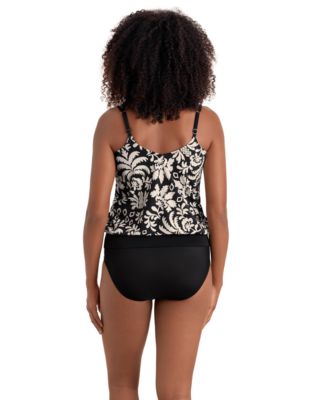 Women's Printed V-Neck Tankini Top