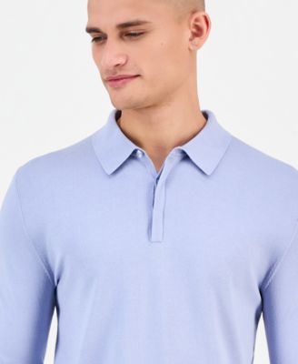 Men's San Pippo Long-Sleeve Ribbed Polo Sweater