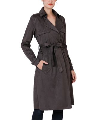Women's kimi + kai Long Faux Suede Trench Coat