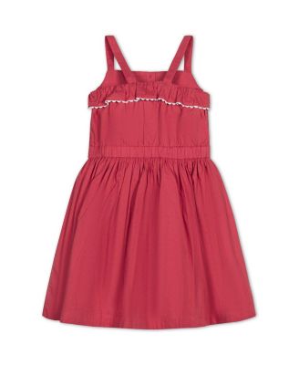 Toddler Girls Sleeveless Button Front Ruffle Sundress
